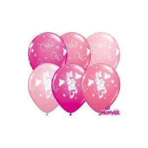 25 Balões Impressos 11" - Minnie - Rosa
