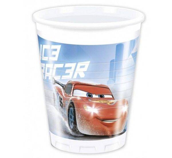 Copos em plástico tema Cars ICE - 8 unidades