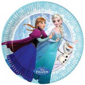 Pratos em cartão "Frozen Ice Skating"