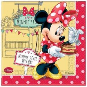 Guardanapos "Minnie Café" - 20 unidades - 33cm