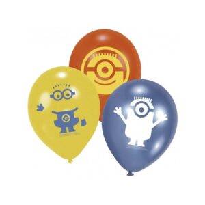 6 Balões 9" impressos Minions