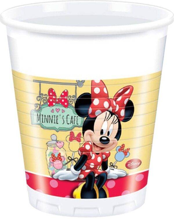 Copos de plástico"Minnie Café" 200ml - 8 unidades