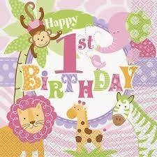 20 Guardanapos - Primeiro Aniversário