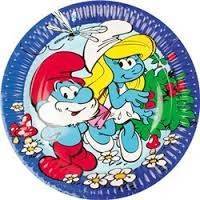 8 Pratos " Smurfs "