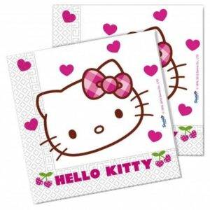 20 Guardanapos Hello Kitty Hearts