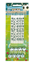 BLISTER 8 VELAS FUTEBOL