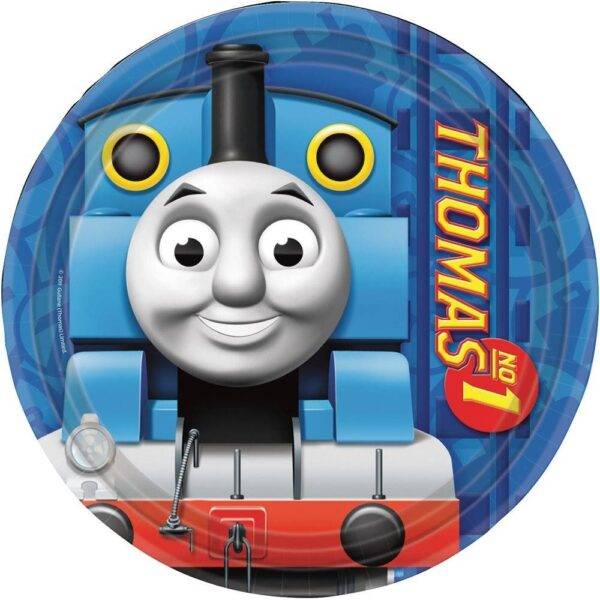 Pratos de cartão 23cm - Tema Thomas & Friends