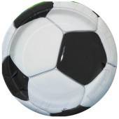 8 Pratos em cartão 23cm 3D Futebol