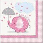 Guardanapos 33 cm " Baby Shower Menina "