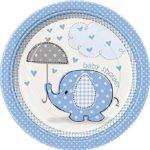 Pratos de Cartão 23 cm " Baby Shower Menino "