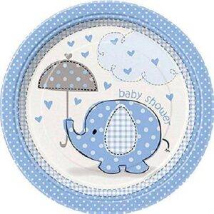 Pratos de Cartão 23 cm " Baby Shower Menino "