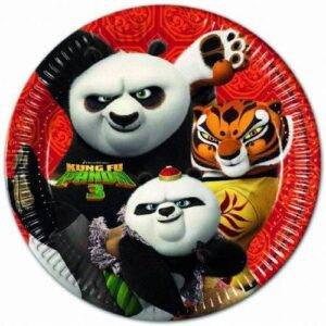 Pratos cartao grandes para aniversario do tema " Kung Fu Panda 3 "