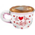 Balão de Foil " I love you a latte "