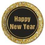 Pratos de Cartão " Happy New Year ".