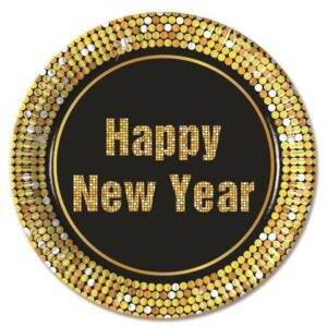 Pratos de Cartão " Happy New Year ".