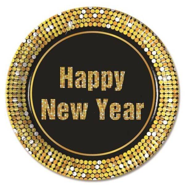 Pratos de Cartão " Happy New Year ".