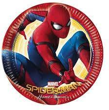 Pratos de Cartão " Homem Aranha "