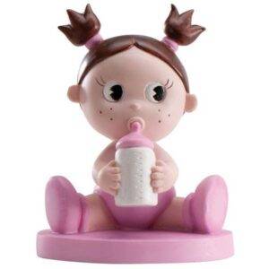 Figura Pastel " Baptizado menina com biberon "