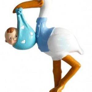 Figura Pastel " Baptizado Cegonha com Menino "
