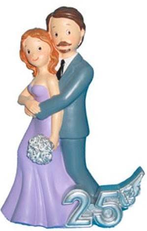 Figura Pastel " 25º Aniversário Casamento - Abraço "