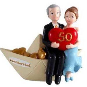 Figura Pastel " 50º Aniversário Casamento - Barco "