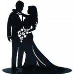 Figura Metálica para topo de bolo " Enamorados "