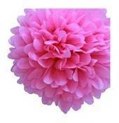 Pompons decorativos em papel de seda