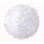 Pompons decorativos em papel de seda Brancos