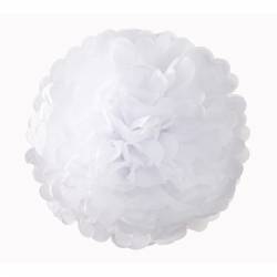Pompons decorativos em papel de seda Brancos