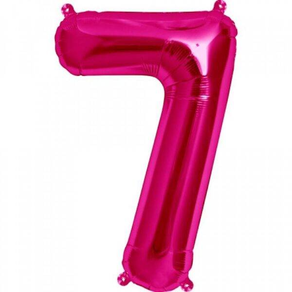 Balão de Foil Rosa Metálico " Número 7 "