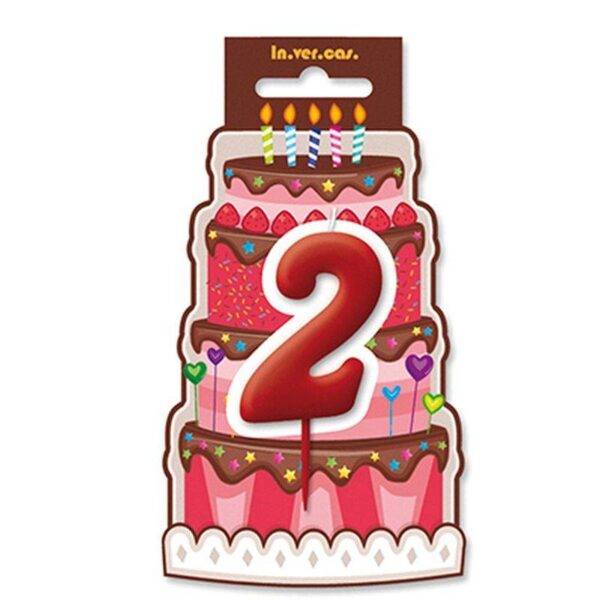 Vela aniversário Vermelha nº 0