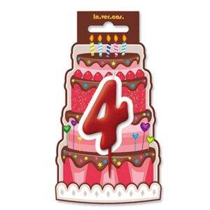 Vela aniversário Vermelha nº 0