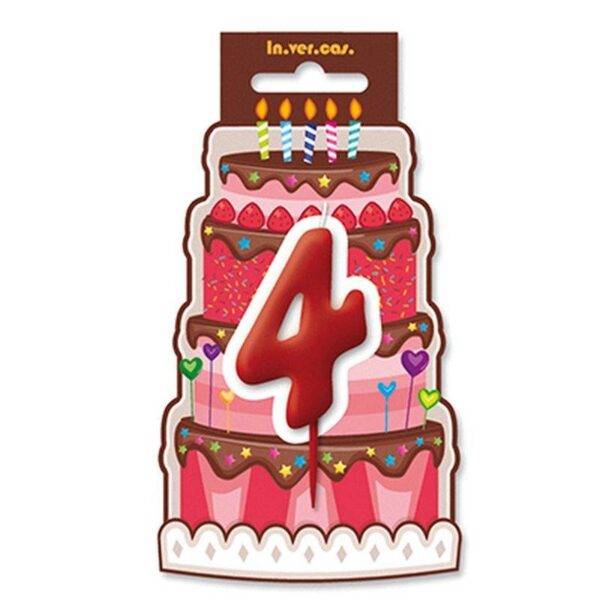Vela aniversário Vermelha nº 0