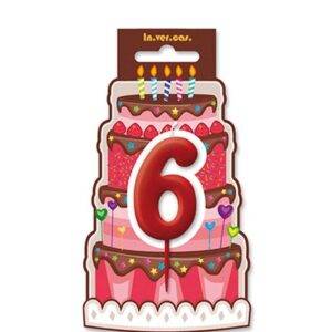 Vela aniversário Vermelha nº 0