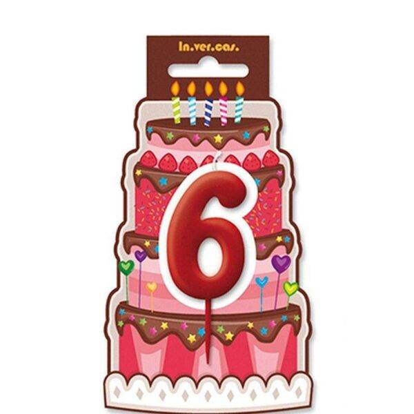 Vela aniversário Vermelha nº 0