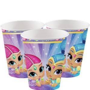 Copos de Cartão para aniversário do tema " Shimmer and Shine "