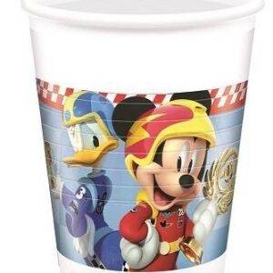 Copos de plástico descartáveis do tema Mickey Mouse Racers