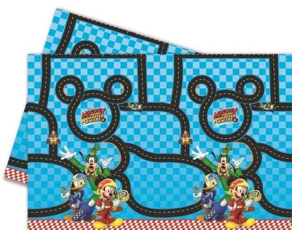 Toalha de mesa para festas de aniversário do tema Mickey Mouse Racers