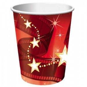 Copos de cartão para festa do tema Hollywood lights