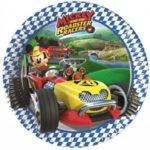 Pratos de cartão descartáveis do tema Mickey Mouse Racers