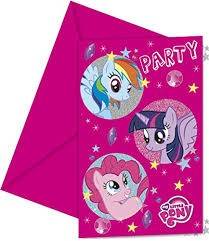 Convites de aniversário do tema " Rainbow Pony "