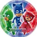 Pratos de cartão para aniversário do tema " Pj Masks "