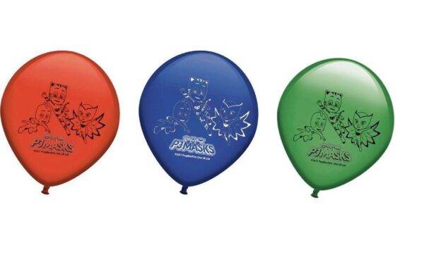 Balões de Latex para decoração de festa de aniversário do tema " Pj Masks"