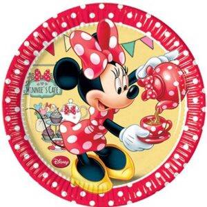 Pratos de cartão "Minnie Café" - 8 unidades - 23cm
