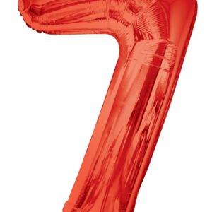 Balão de Foil Vermelho  " Número 7 "