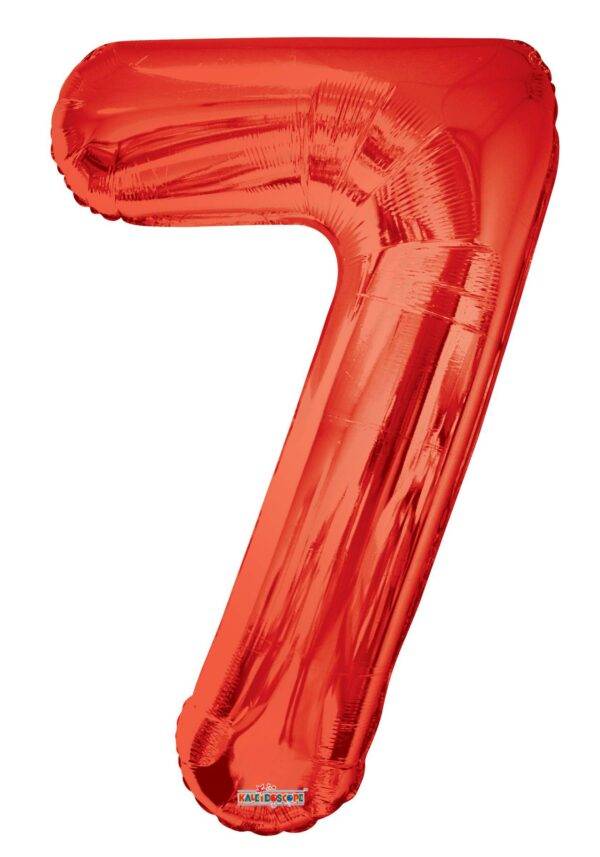 Balão de Foil Vermelho  " Número 7 "