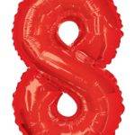 Balão de Foil Vermelho " Número 7 "