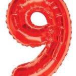 Balão de Foil Vermelho " Número 7 "