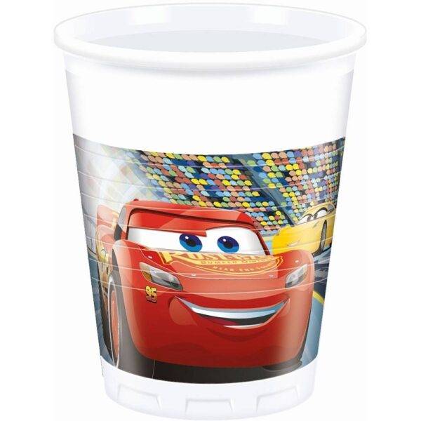 Copos de plástico para festa de aniversário do tema " Cars 3 "