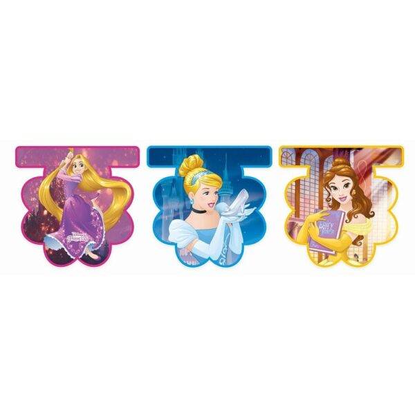 Grinalda de Bandeiras para aniversário do tema " Princesas Disney "